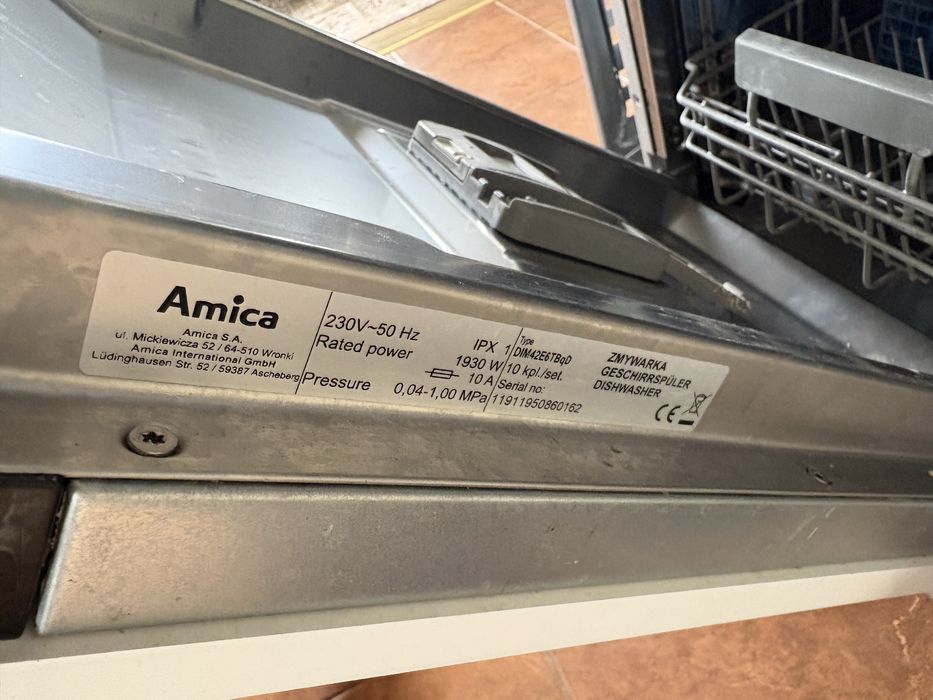 Zmywarka amica DIM42E6TBqD 45cm