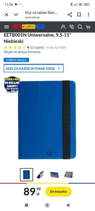 Etui na tablet uniwersalne 9.5-11