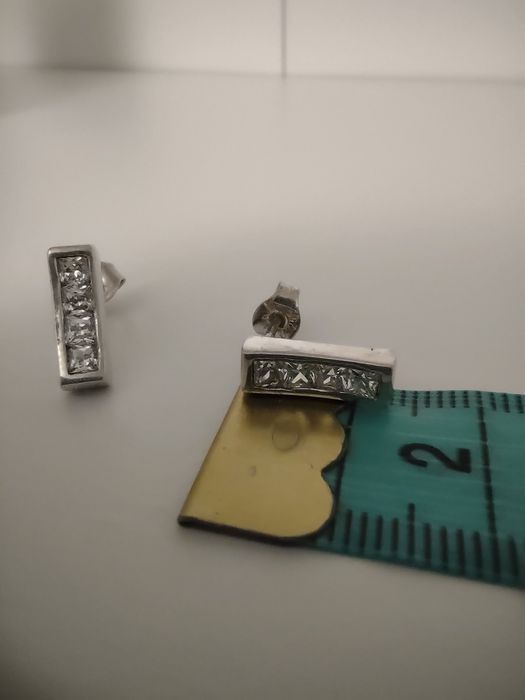 Srebrne kolczyki sztyfty