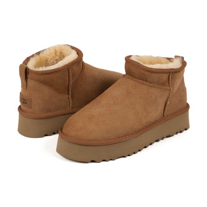 Натуральні жіночі уггі UGG Australia Ultra Mini women Chesnut