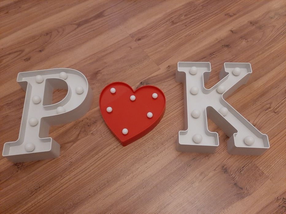 Ozdoby, inicjały na slub, inicjały P&K