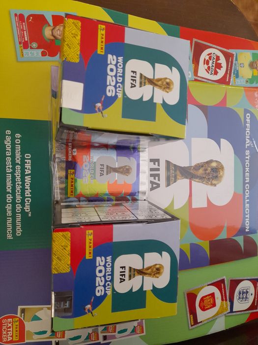 Caixa de Cromos Mundial de Futebol 2026 Panini fechada de origem - 50 Saquetas - Versão original- Selecção de Portugal