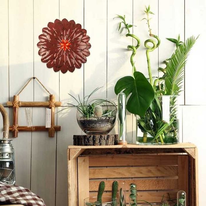 Nowy kwiat 29 cm/dekor /ścienny /na balkon /metal /obraz /kwiaty 1007