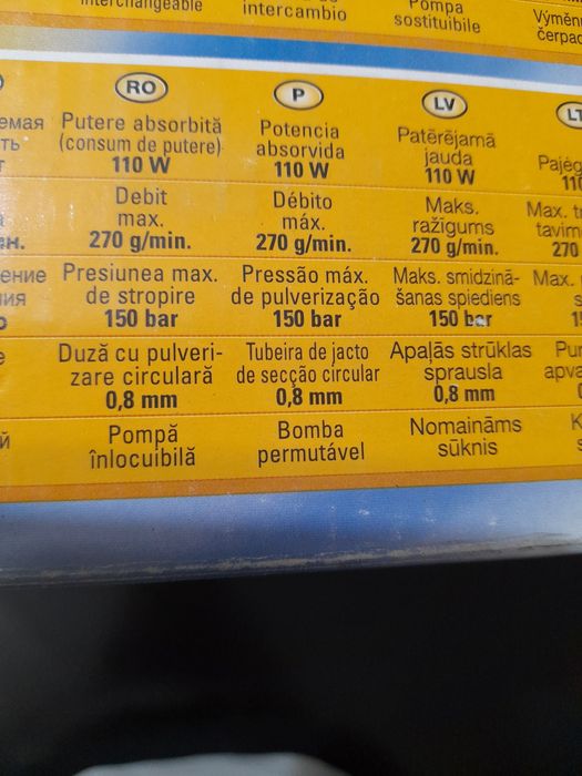 Pistola de pintura Wagner w 180 p