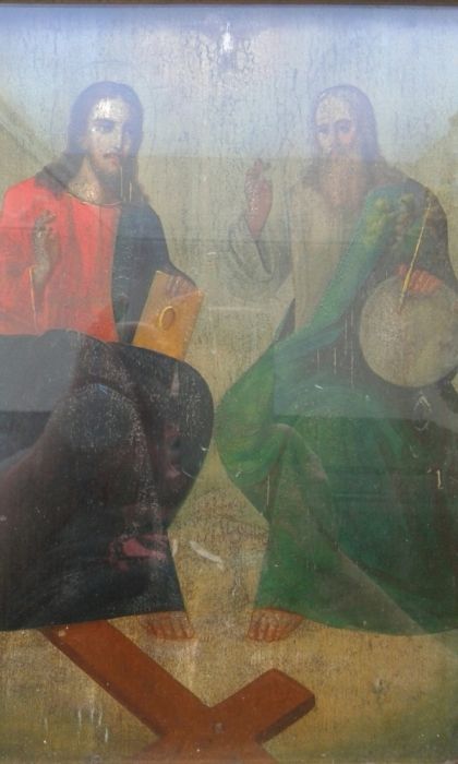 Икона палеха в хорошем состоянии