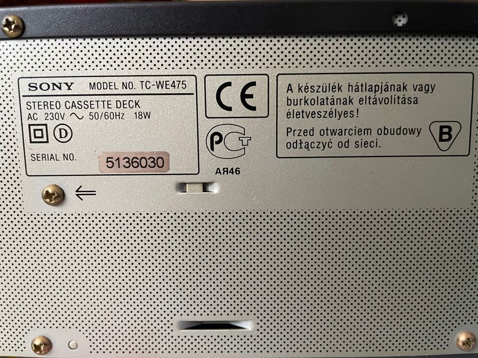 Продам Sony TC-WE 475