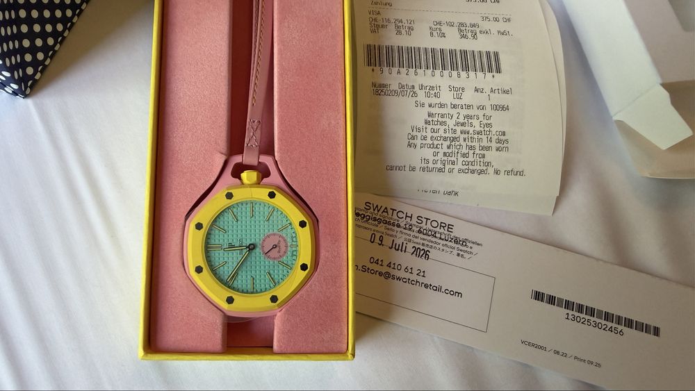 Zegarek AP x Swatch Royal Pop Otg Roz.