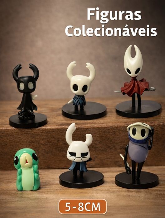 Conjunto de 6 Figuras Hollow Knight novas