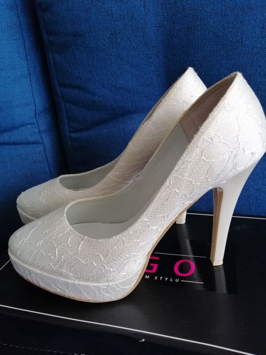 Buty ślubne ecru