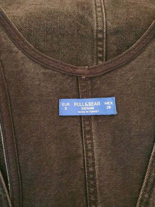 PULL & BEAR – Jeansowa sukienka bez rękawów – S