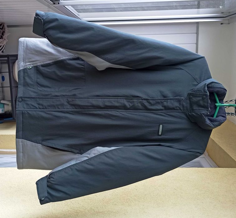 Szara kurtka ocieplana vintage Reebok