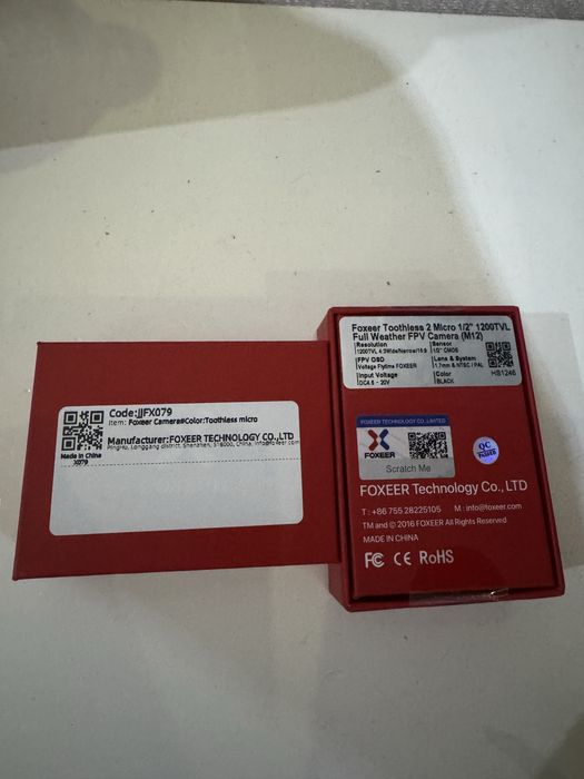 Foxeer Toothless 2 micro - FPV камера з роздільною здатністю 1200TVL