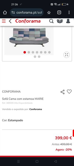 Sofá Cama (Conforama)