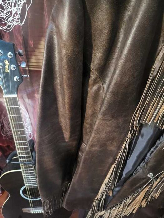 Casaco pele castanho. UNISEXO - cabedal. Novo.  Excelente