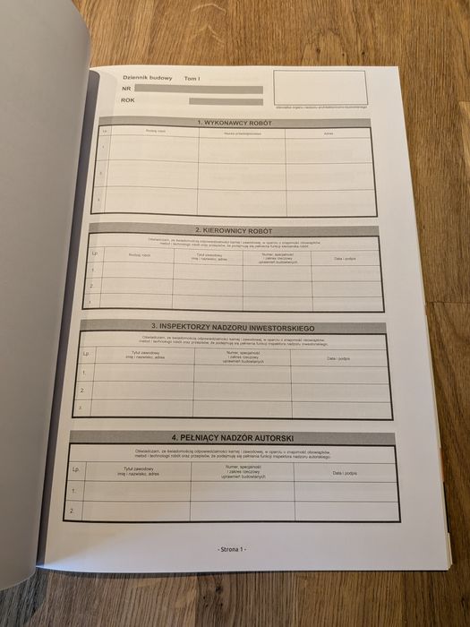 Dziennik budowy MG Projekt