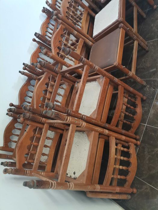 Cadeiras madeira sala cozinha