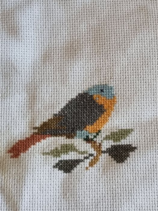 Conjunto de pássaros ponto de cruz