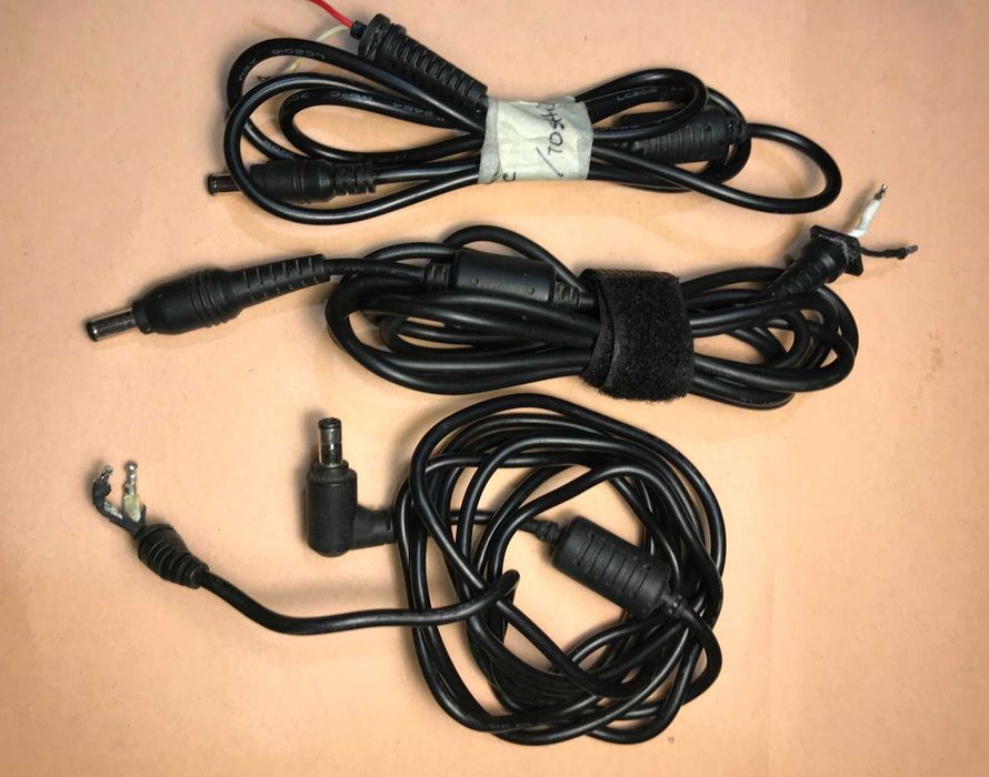 Cabos DC para carregadores de portáteis Asus, Toshiba e outros.