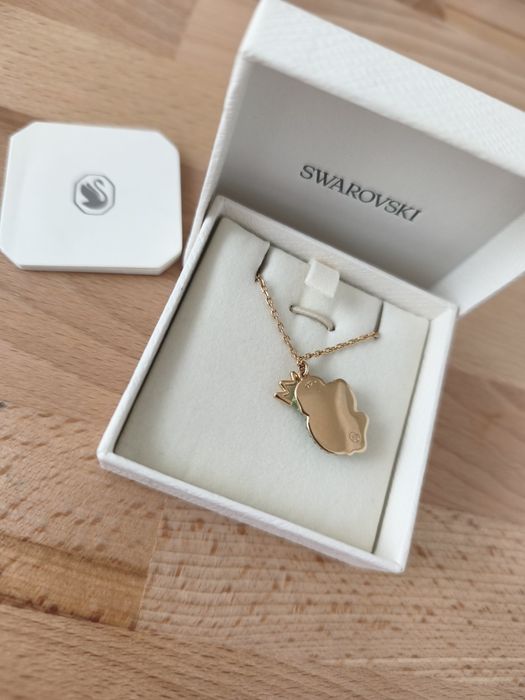 Łańcuszek Swarovski Łabędź zielony kolekcja Swan