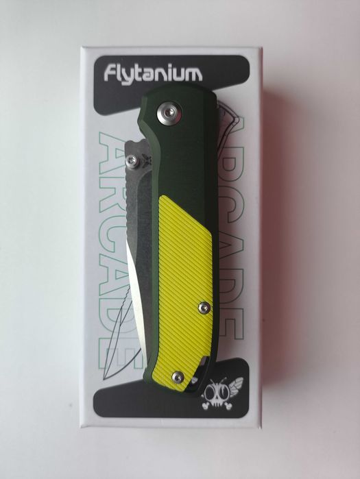 Ніж, нож, Flytanium Arcade, S35VN + сині титанові накладки, новий