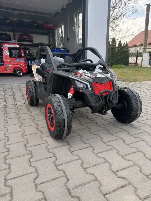 Auto na akumulator 2 osobowy Buggy CAN-AM 24 Volt 4x200 Watt pompowane koła