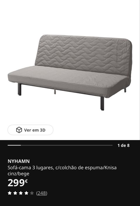 Sofá cama IKEA vir buscar sabado monte abraao
