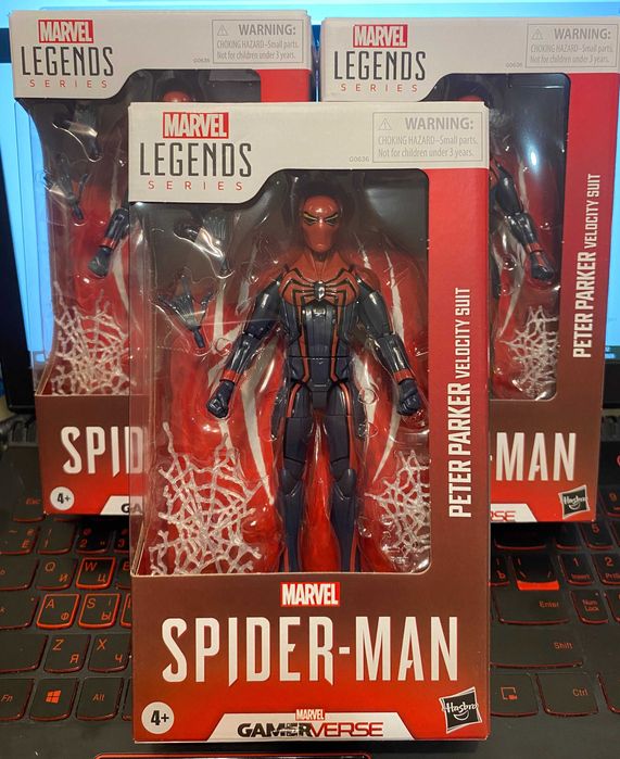 Людина-павук.Человек-паук.Marvel Gameverse.Marvel Legends.Spider-man.Velocity suit.Фігурки Hasbro.