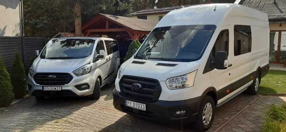 Wynajem wypożyczalnia busów 9 osobowych Nowy Ford Custom Long