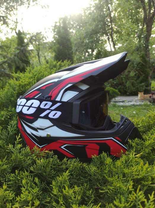 + Подарунок! Шолом для мотоцикла ендуро / Шлем для мотоцикла эндуро