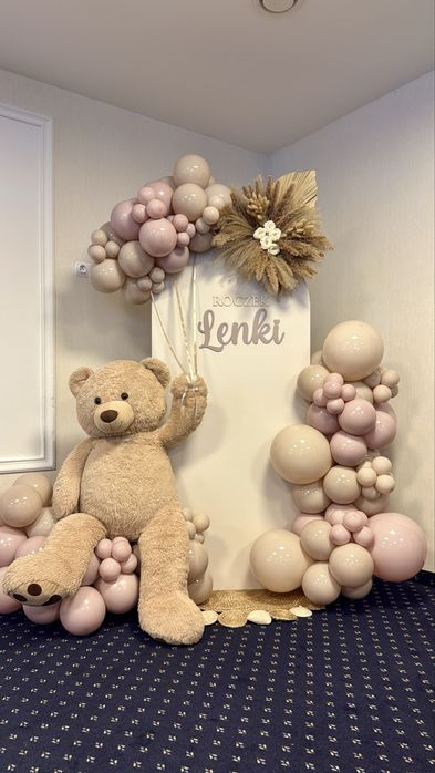 Ścianka balonowa na chrzciny, roczek, urodziny, komunia święta