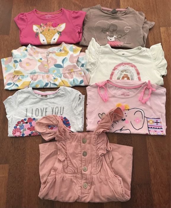 Mega zestaw markowych ubranek dla dziewczynki 98-110 cm