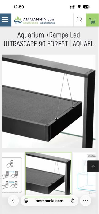 AQUAEL UltraScape 90 Forest – Estrutura + LED 56W – Estado Impecável