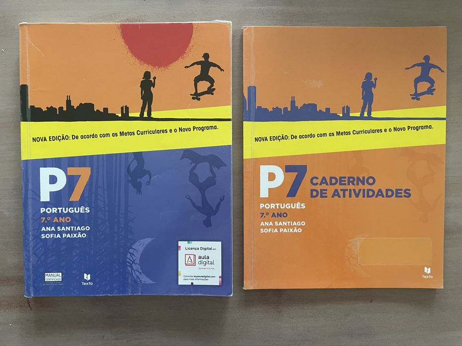 Manual e caderno atividades P7 português texto editora