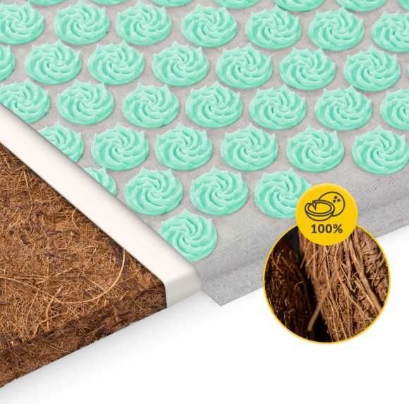 ECO Mata do akupresury z łuskami gryki i koks 4FIZJO + PODUSZKA +TORBA