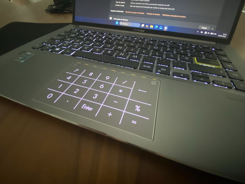 Asus S435E 11th gen i51135G7 SSD 512gb, leitor impressão digital