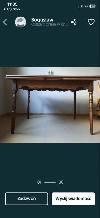 Stół rozkladany + 4 krzesła