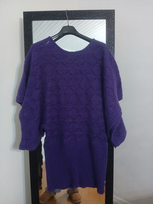 Vestido de lã de mangas largas