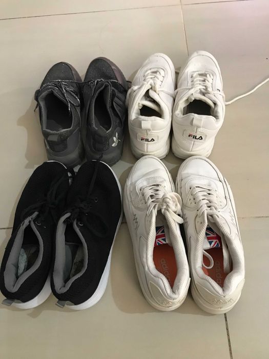 4 pares de sapatilhas