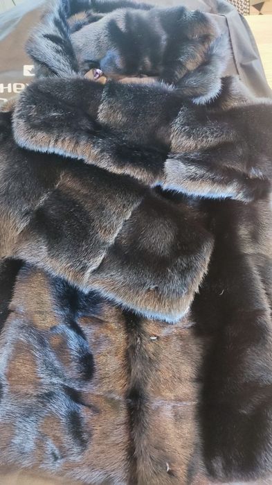 Casaco de vison luxuoso "Rainha da Neve" (Snejnaya Koroleva)