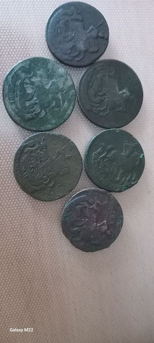 Монети 1750-1780 одним лотом 6 шт.2 копійки
