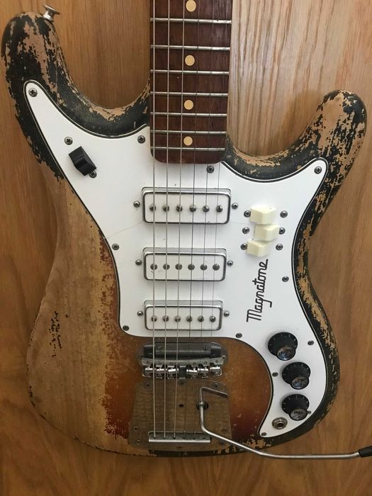 Magnatone Typhoon Guitarra Electrica 1960's Relic USA - Black Sparkle