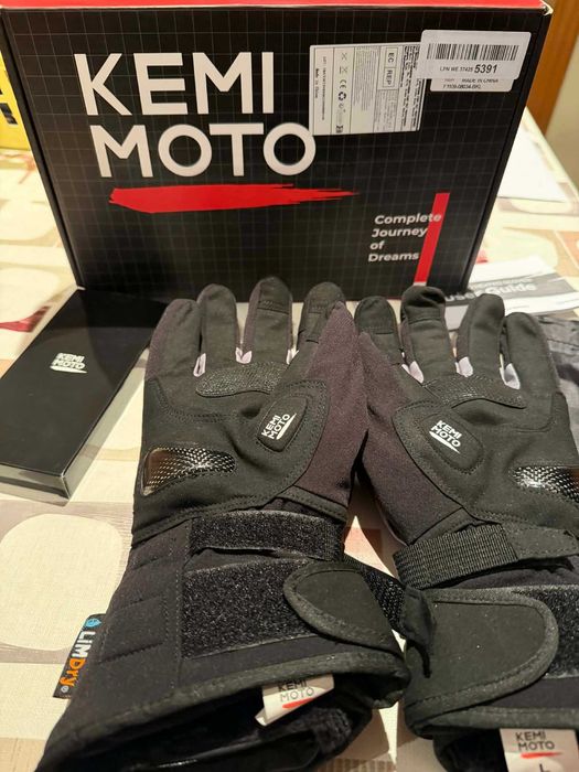 Luvas aquecidas moto Kemimoto novas – com baterias