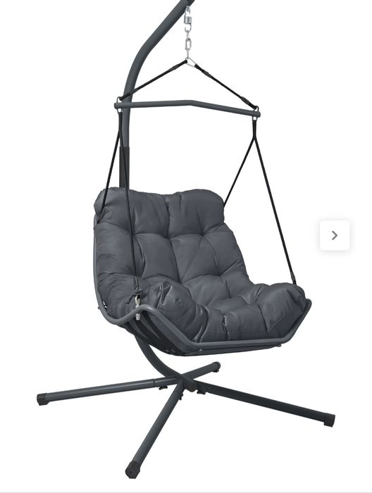 Fotel ogrodowy wiszący kokon VIBE II antracyt szary
