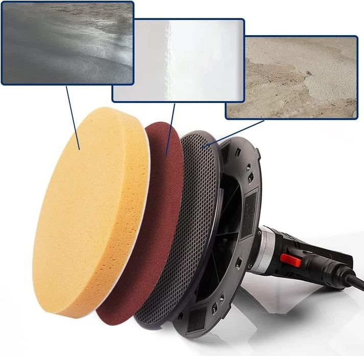 Alisadora de Gesso XIIW 1280W - 6 Velocidades, Disco XXL 370 mm e Kit