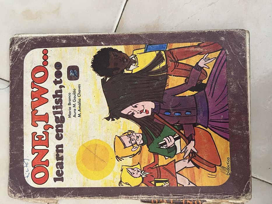 Lote livros escolares antigos inglês