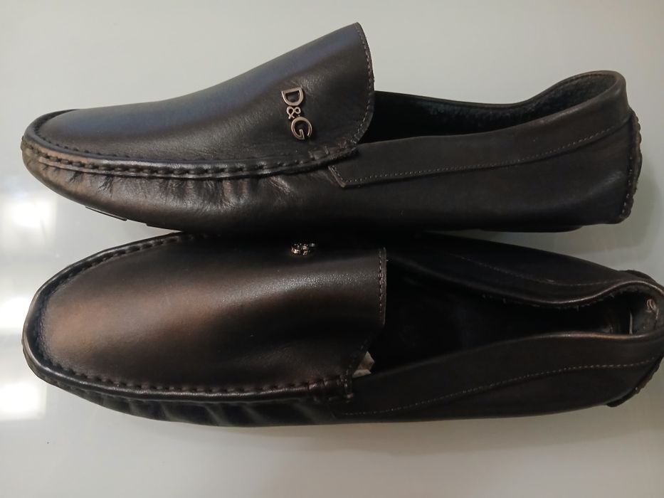 Buty mokasyny czarne D&G nowe skóra 100% rozmiarr.44. okazyjna cena 399