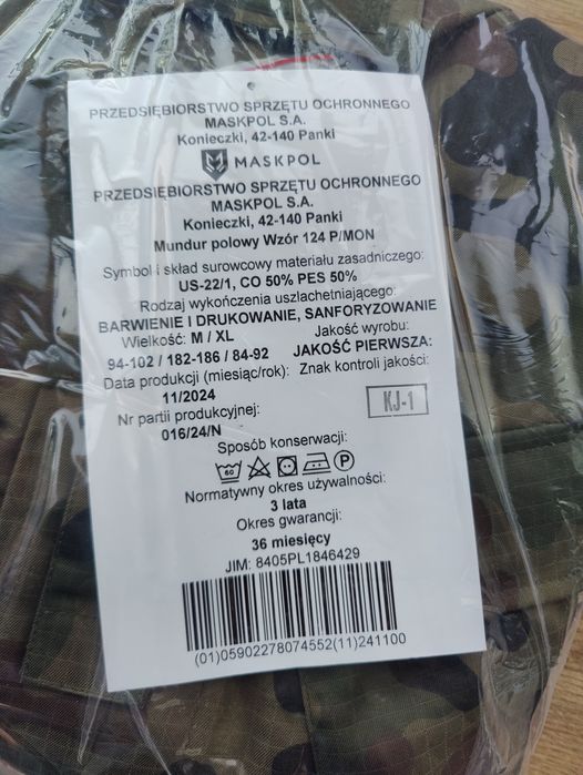 mundur polowy 124p m/xl