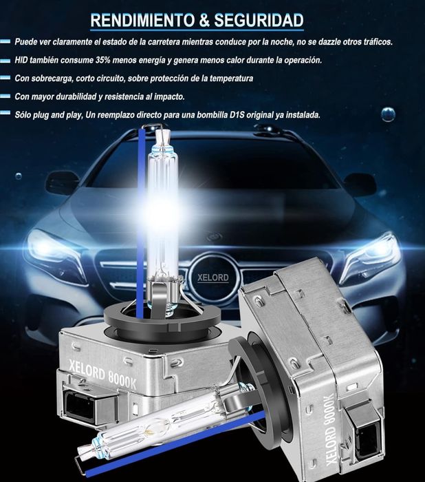 Lâmpada Xénon XELORD D1S 8000K Novas