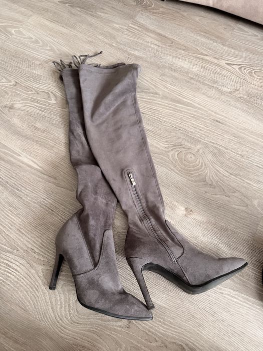 Роскішні ботфорти зі штучноі замші