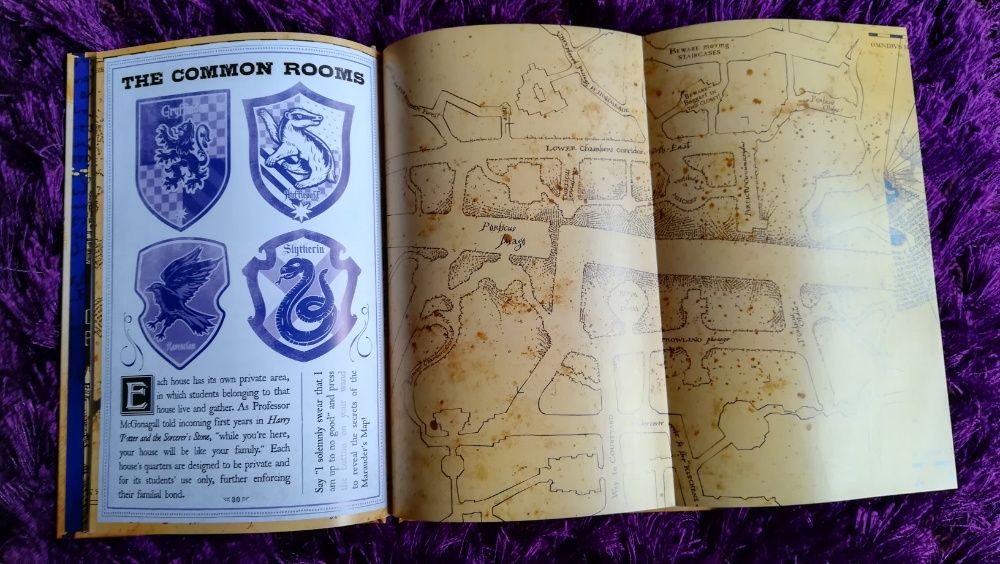 Harry Potter guia mapa salteador • varinha Dumbledore •caixa Slytherin